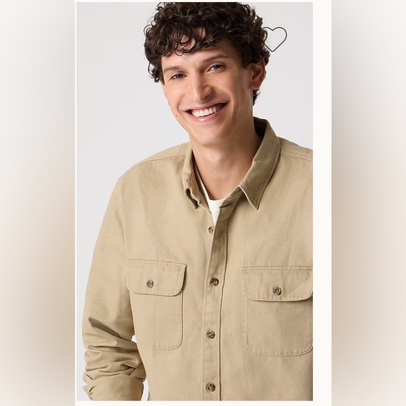 J. Crew Men's Corded Twill Work Shirt in Burnished Wheat - Picture 5 of 5